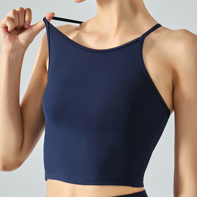 Soft Womens Sports Top Thin Shoulder Belt Breathable Fitness Bra