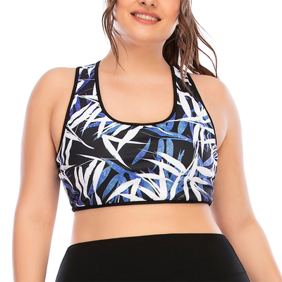 Plus Size Yoga 2 Pcs Sets Shockproof Non See Through Sports Bra And Leggings Set